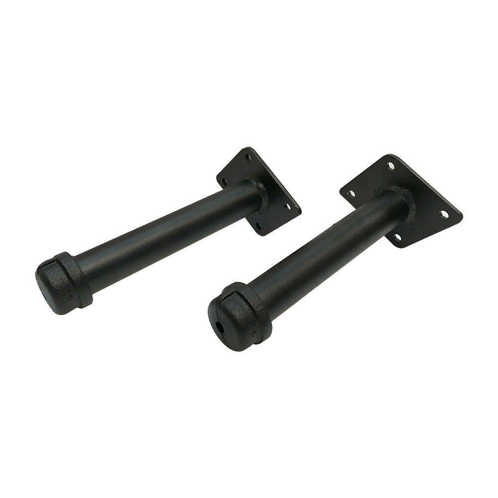 4 Pc Shelf Support Pipe Style Faceout For Wall Mounted 6″- 1/2 ” Pipeline Black