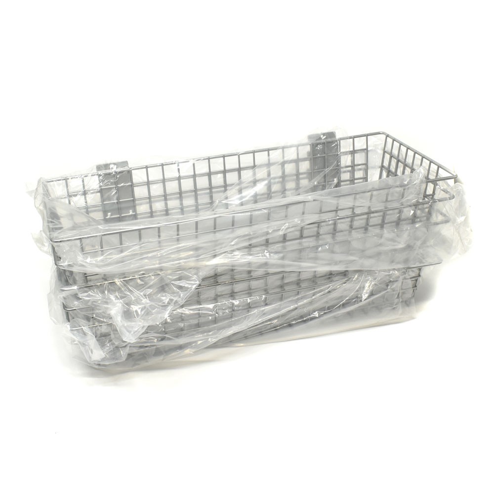 5Pc Slatwall Basket Wire Metal Steel Wall Mount Hanging Storage 23″ x 10″ x 4″