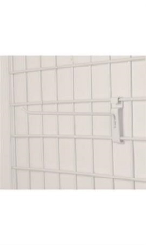 Lot of 100 Wire Grid Hooks 8″ White Hook Peg Gridwall 6mm Tubing 3″ OC Display