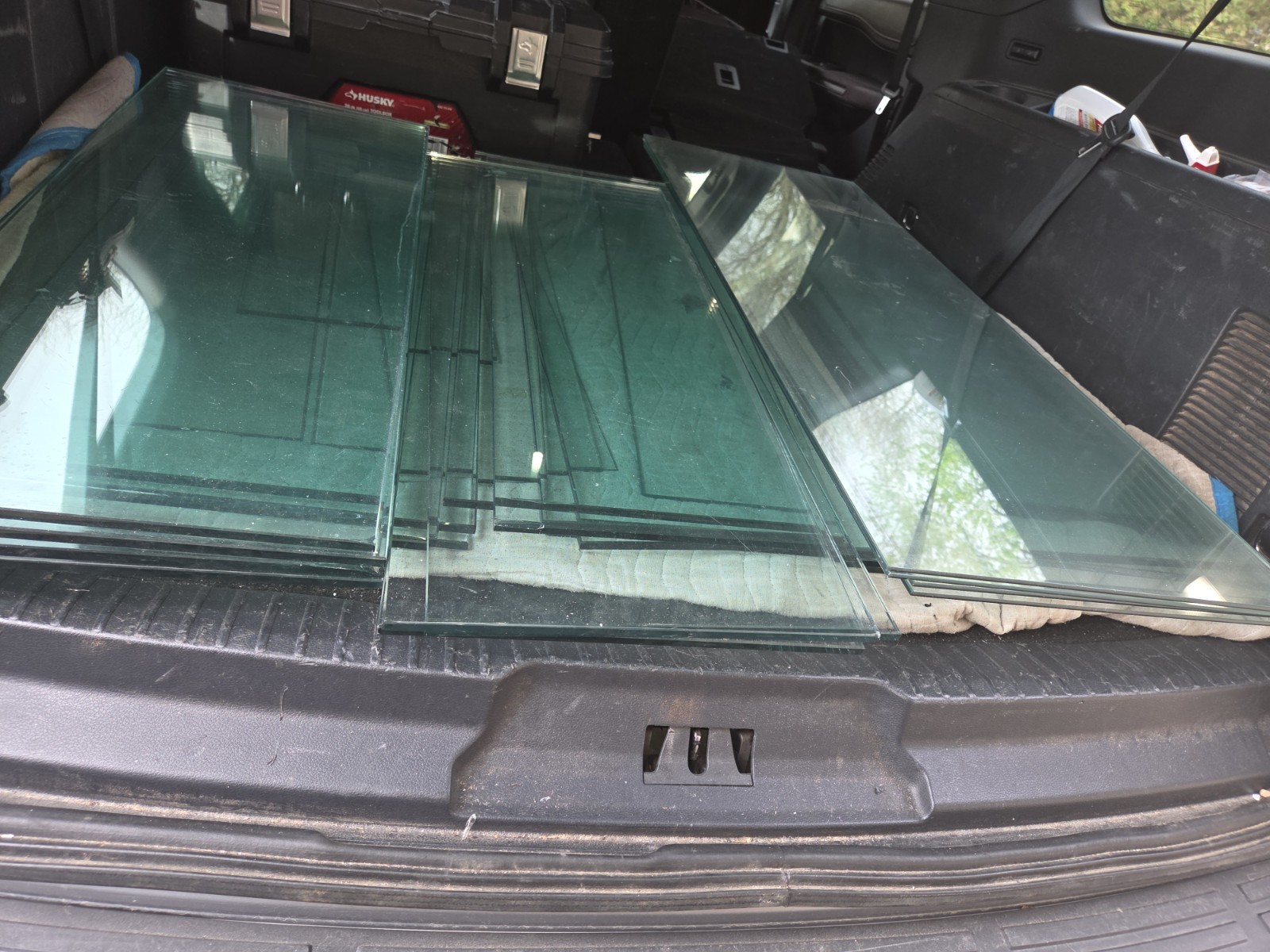 Tempered Glass Shelf 14″W x 36″L x 3/8″ Removed From A Commercial Store Display