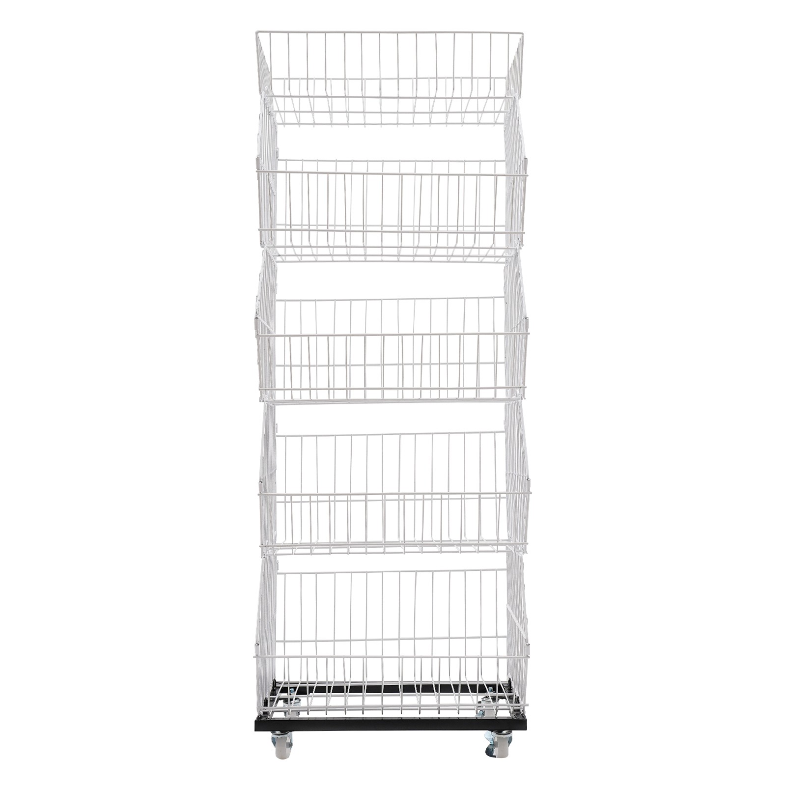 5 Tier Display Rack For Supermarket Kitchen Vegetable Storage Basket Shelving