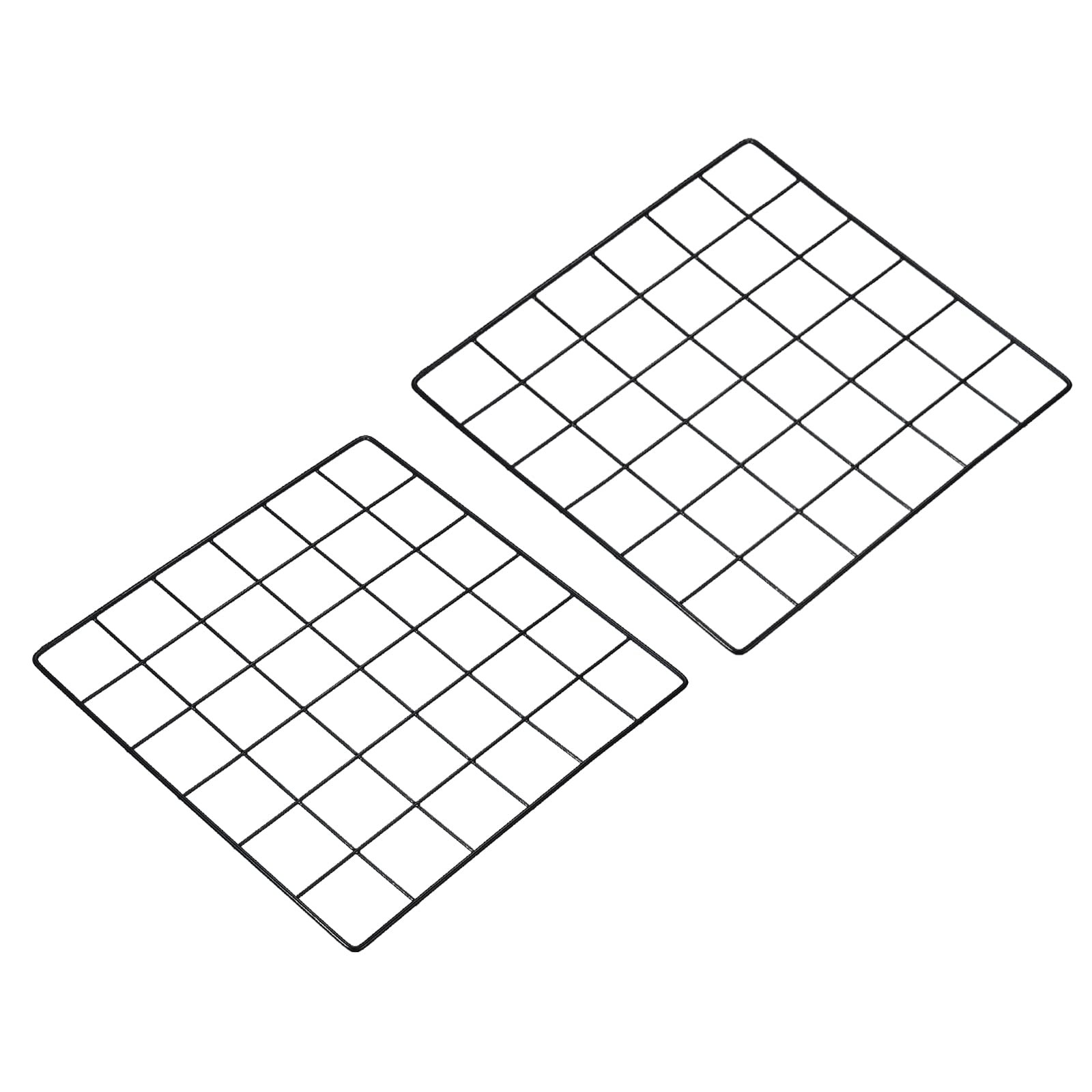 PATIKIL 12″x12″ Wire Grid Panel, 2 Pack Wall Decorative 12″x12″, Black