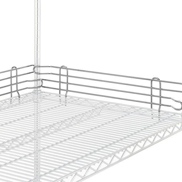 METRO Steel Shelf Side/Back Ledge, 60 x 4 in., 6 pk, L60N-4C, Chrome