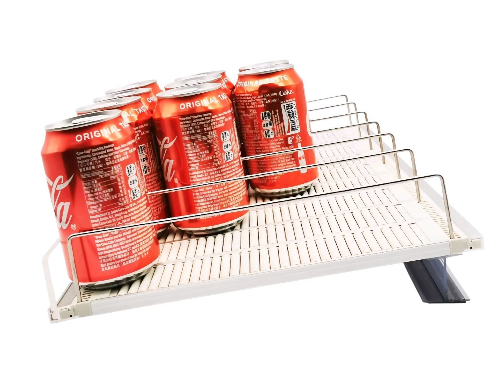 3 Pack Supermarket bottle drink shelf roller beverage glide system gravity shelf