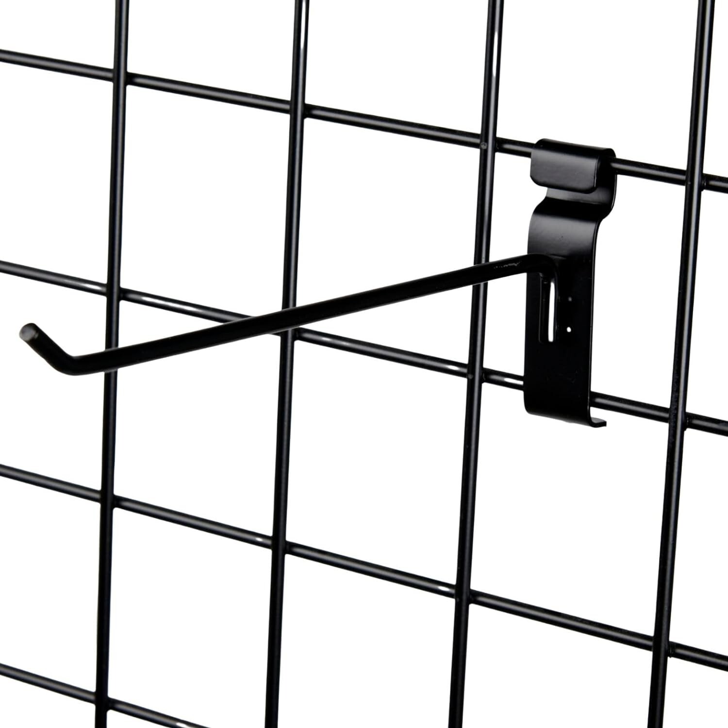 8″ Lot of 12 Wire Grid Hooks Pegs Gridwall Black Tubing 3″ On Center Slat Grid