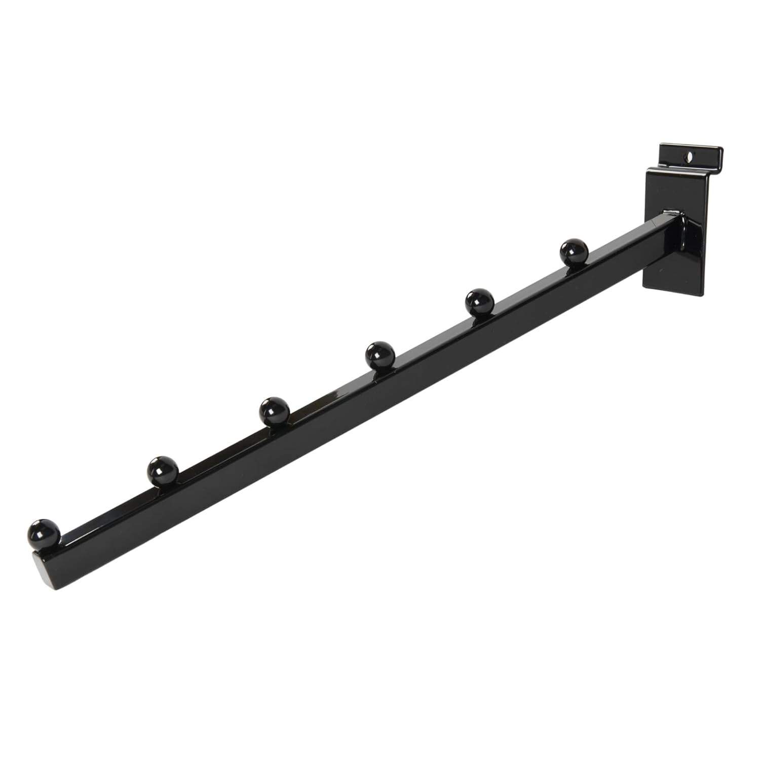 Lot of 24 Slatwall Waterfall Faceouts Black 6 Ball Cascading 1″ Square Tube