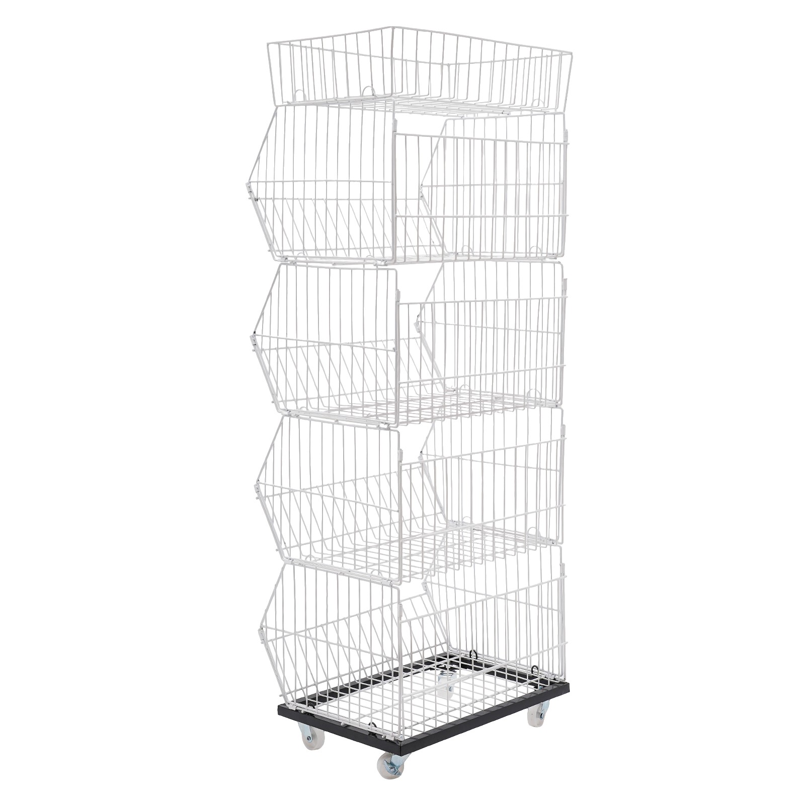 5 Tier Display Rack For Supermarket Kitchen Vegetable Storage Basket Shelving