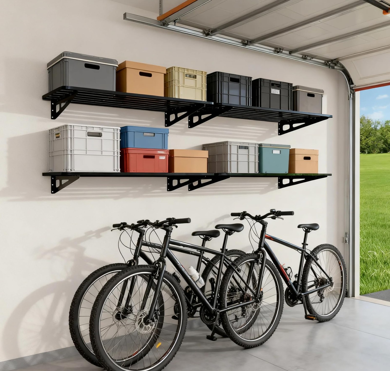 ZoffyFabrizio Garage Shelving Wall Mounted, 2-Pack 2x8ft 2X16 ft, Color-size