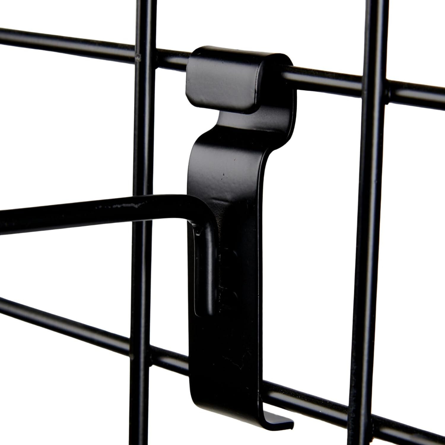 10″ Wire Grid Hooks Hook Peg Gridwall 100 Black 6mm Tubing 3″ OC Display Slat