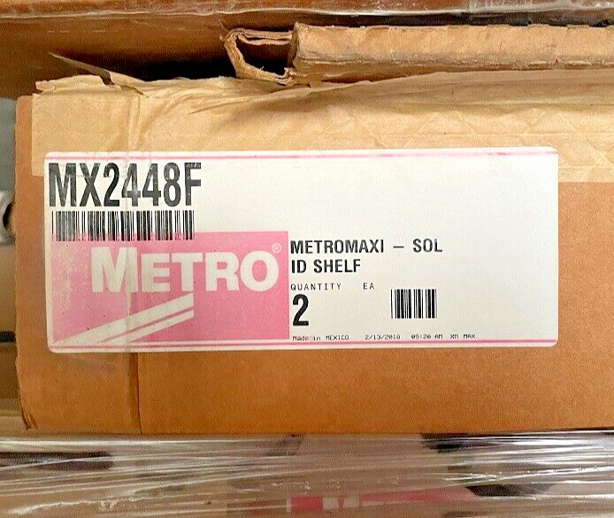 NEW Metro MX2448F MetroMax i® Polymer Solid Shelf 2-PACK | 24″ x 48″ Blue/Taupe