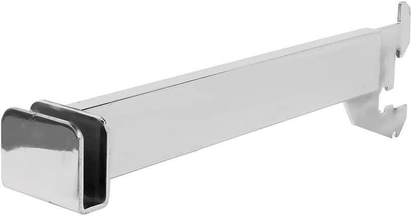 Lot of 4 12″ Chrome Dimensional Hangrail Bracket Out Rigger 1″ Slots