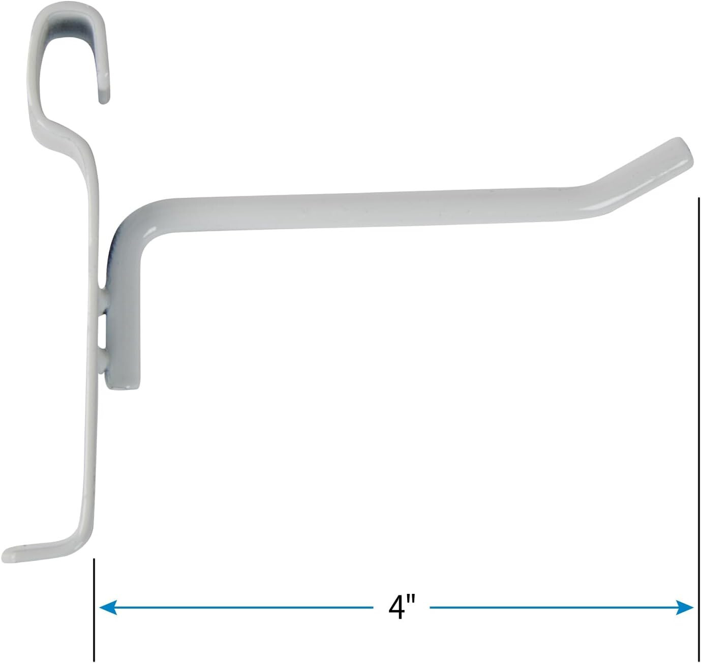 4″ Wire Slat Grid Hooks Hook Pegs Gridwall 100 White 6mm Tubing Retail Display