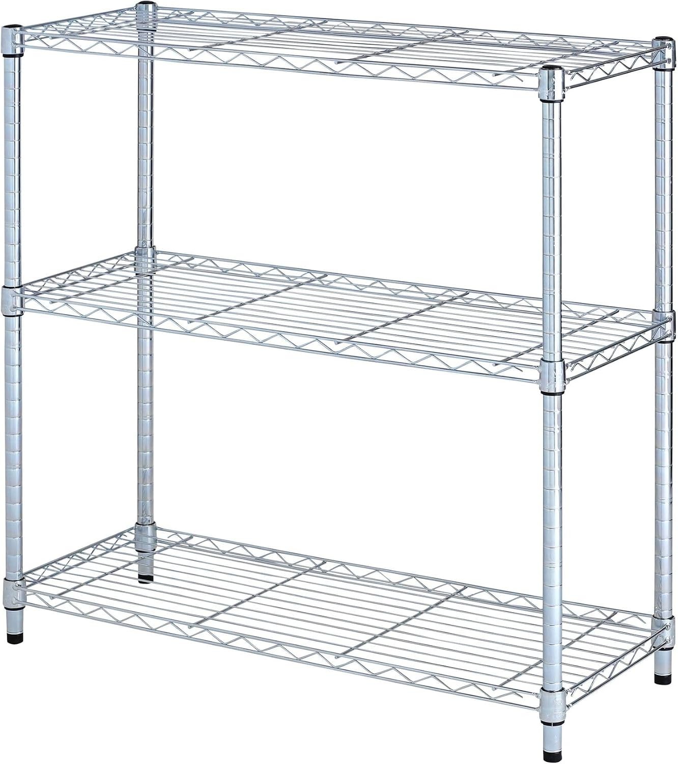 ALE Residential Wire Shelving Four-Shelf 36w x 14d x 54h Silver