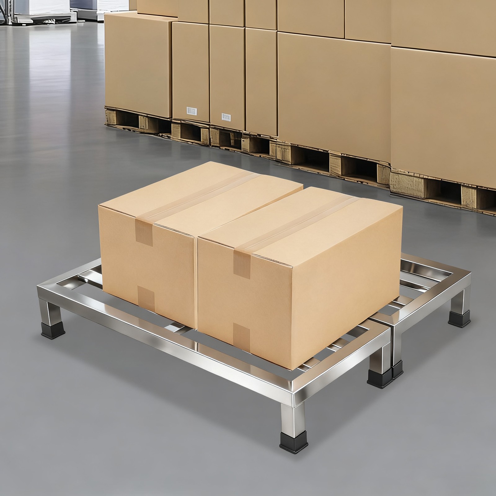 2 Pack Dunnage Rack, Stainless Steel Dunnage Rack, Commercial Dunnage Rack New