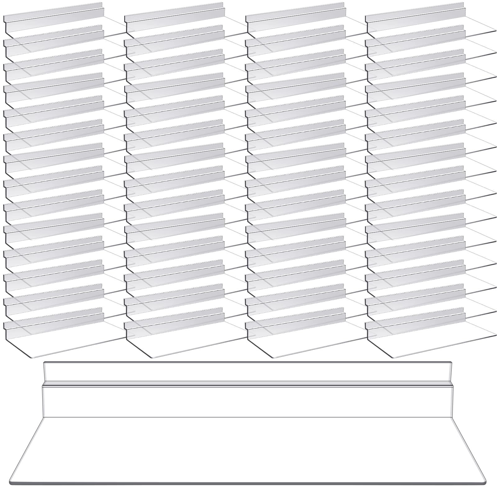 4 x 10 Inch Slatwall Shelves Hanging Slatwall Accessories Clear Slatwall Shelf P