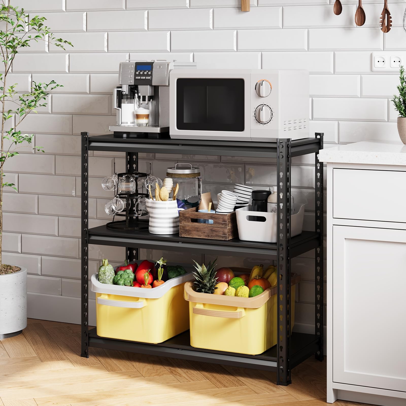 3/5-Tier Heavy Duty Steel Garage Shelving Unit Adjustable Metal Storage Rack