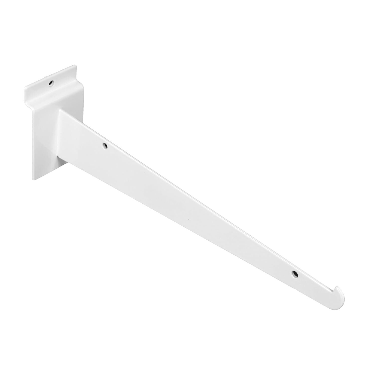 14″ 10″ 8″ Slatwall Knife Shelf Bracket White 30 lbs Weight Limit Pack of 6
