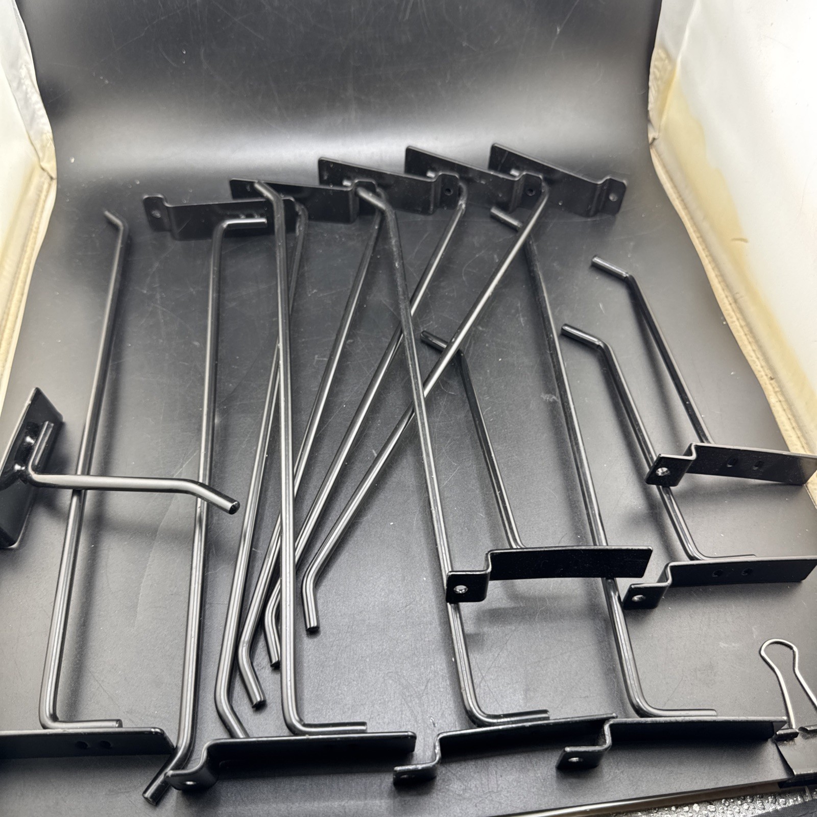 SLATWALL CHROME SLAT WALL HOOKS FOR DISPLAY 13 PIECES METAL📦 #3
