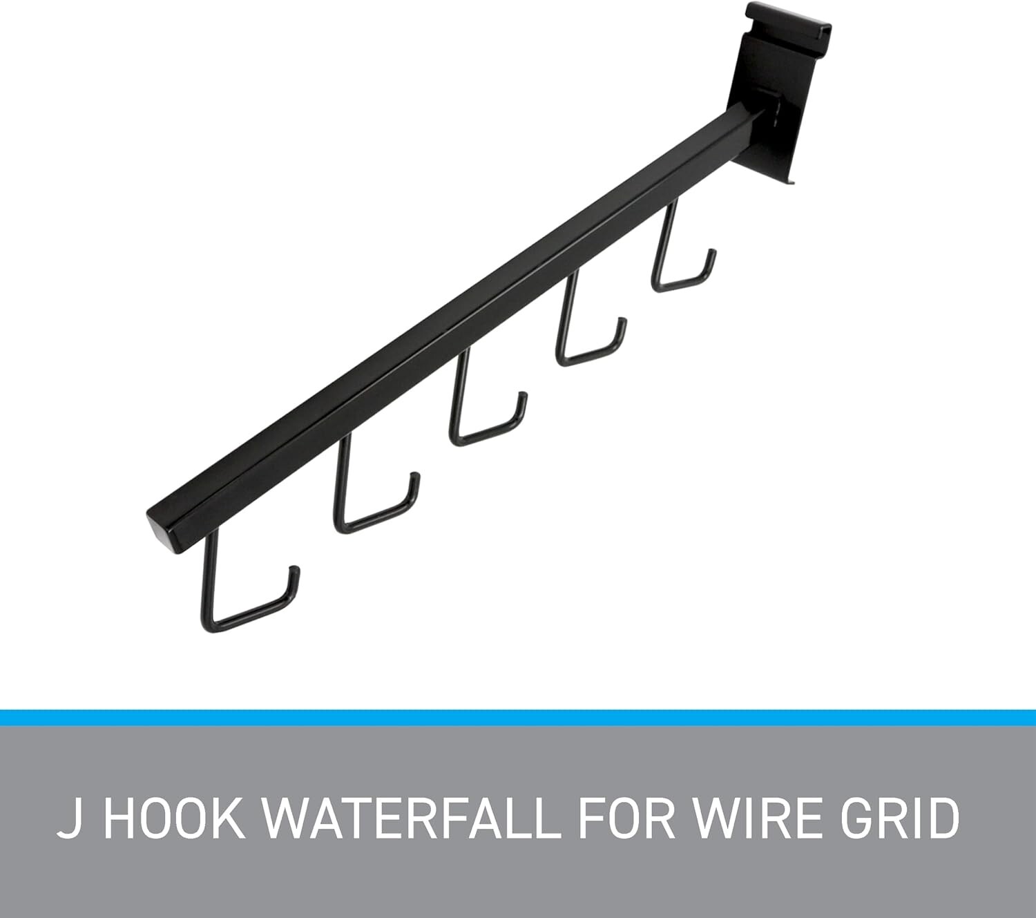 Wire Grid Lot of 5 Black J-Hooks Waterfall Faceout Slat Purse Handbags J Hook