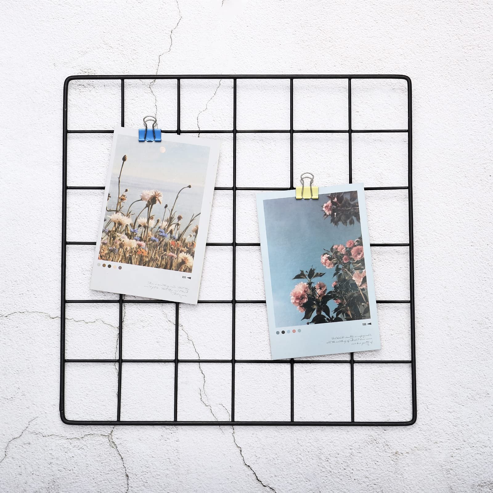 PATIKIL 12″x12″ Wire Grid Panel, 2 Pack Wall Decorative 12″x12″, Black