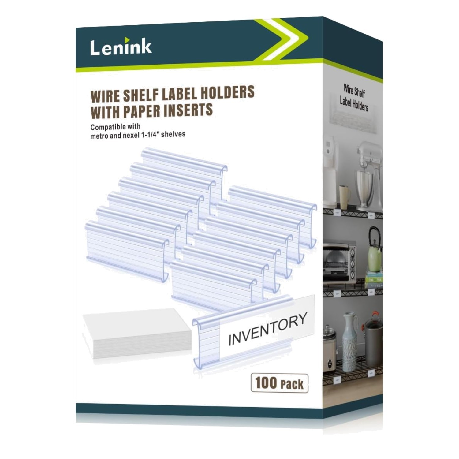 Efficient 100PCS Rack Label Holders with Clear Label Area for Fast Display