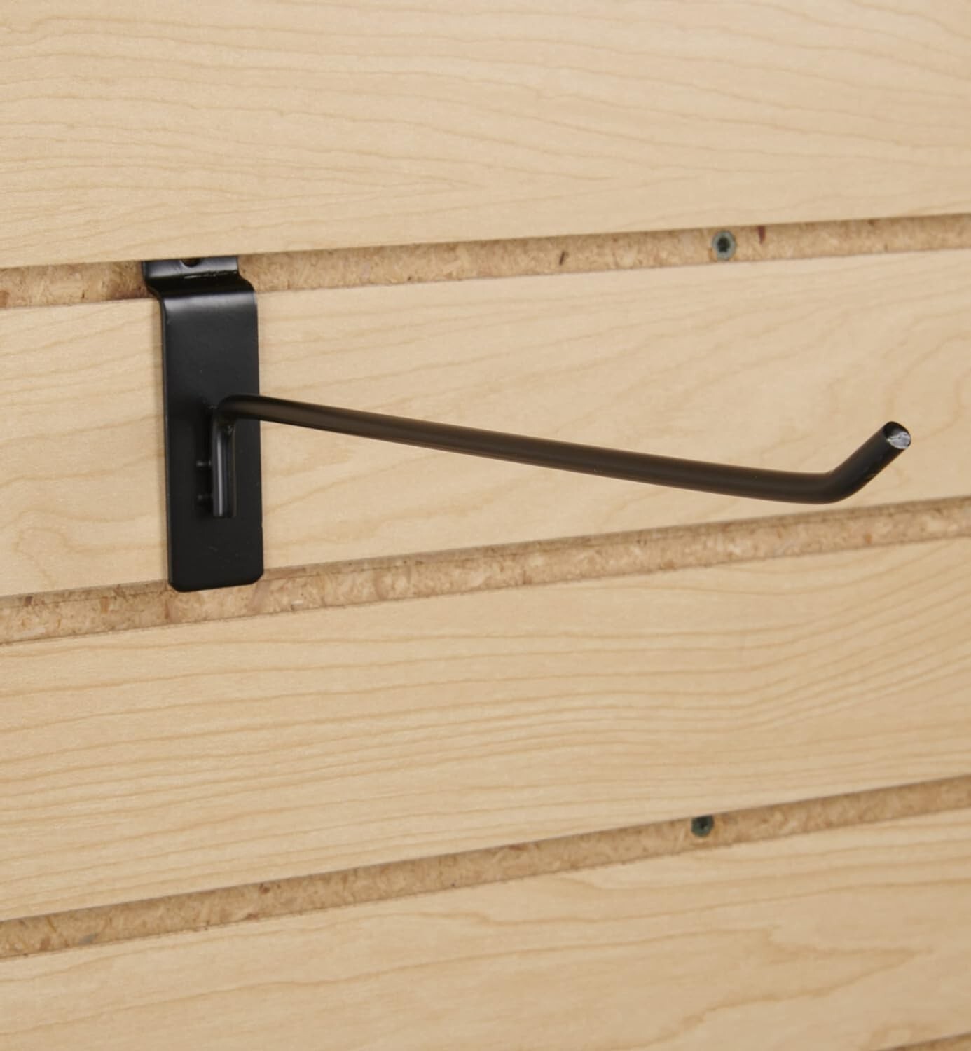 100 Black 10″ Slatwall Peg Hooks Slat Wall Retail Display 6mm Diameter Tubing