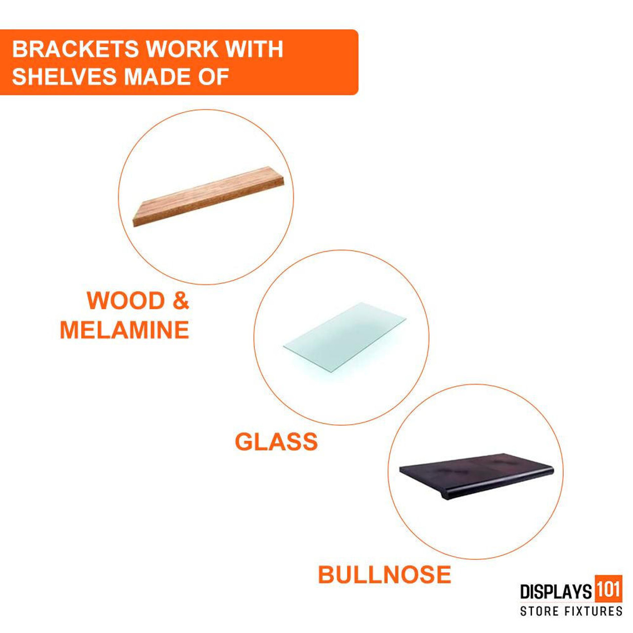 New 14″ Gridwall Black Knife Shelf Brackets With Lip