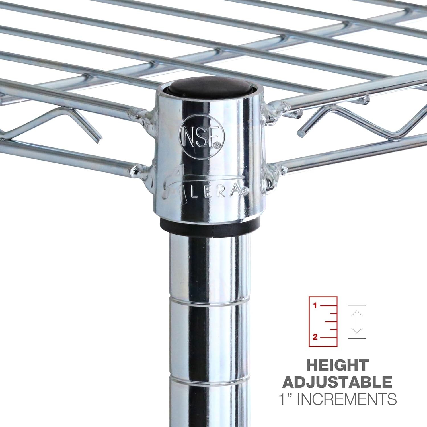 ALE Residential Wire Shelving Four-Shelf 36w x 14d x 54h Silver