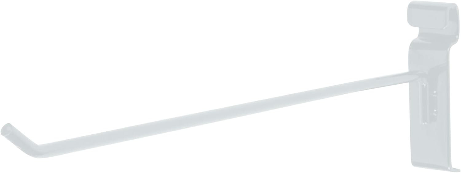12″ Wire Slat Grid Hooks Hook Pegs Gridwall 50 White 6mm Tubing 3″ On Center