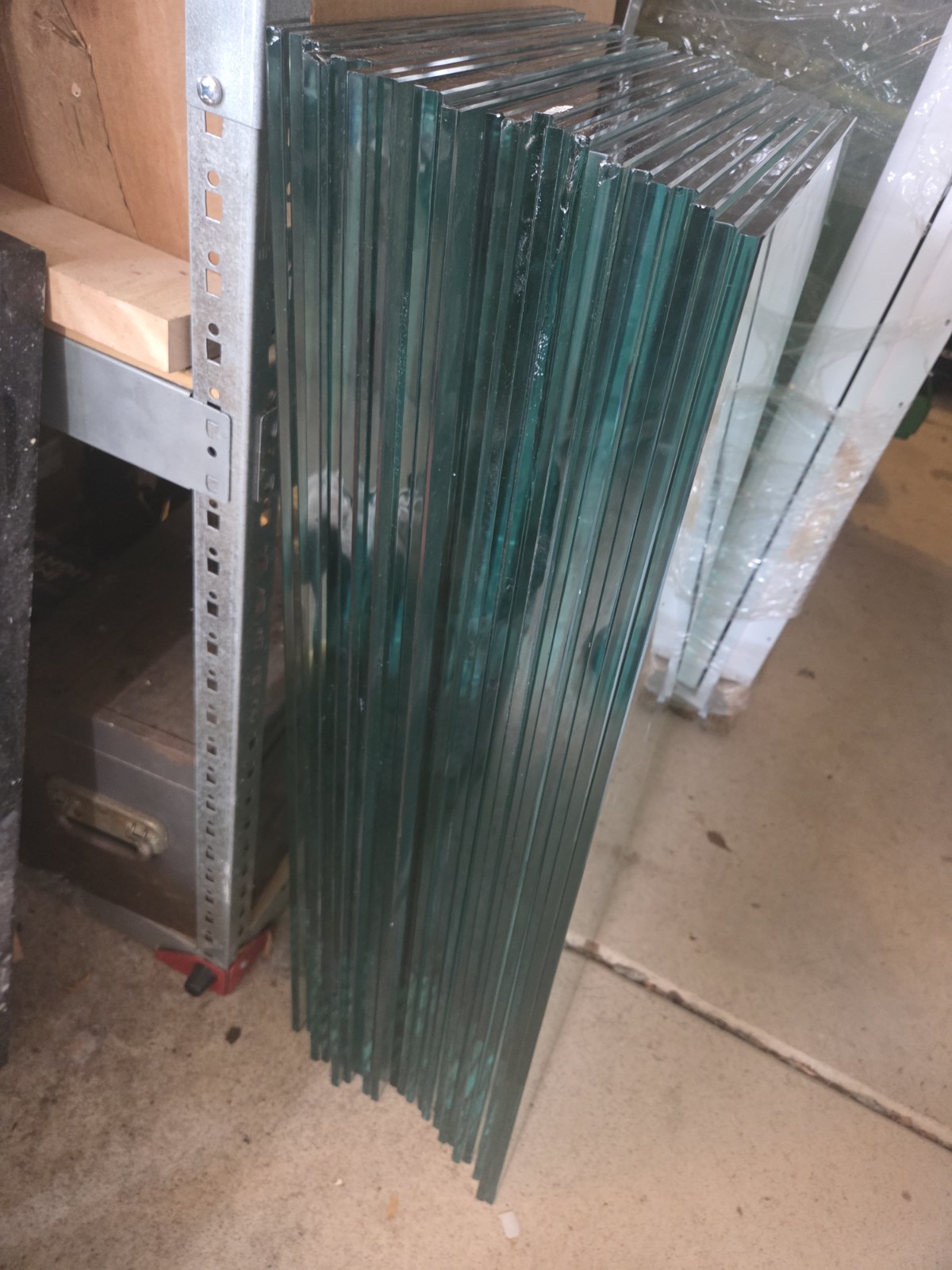 Tempered Glass Shelf 14″W x 36″L x 3/8″ Removed From A Commercial Store Display