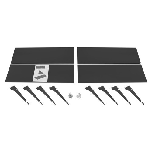 4 Shelves Modern End Shelf for Gondola Shelving Unit Retail Display Shelves