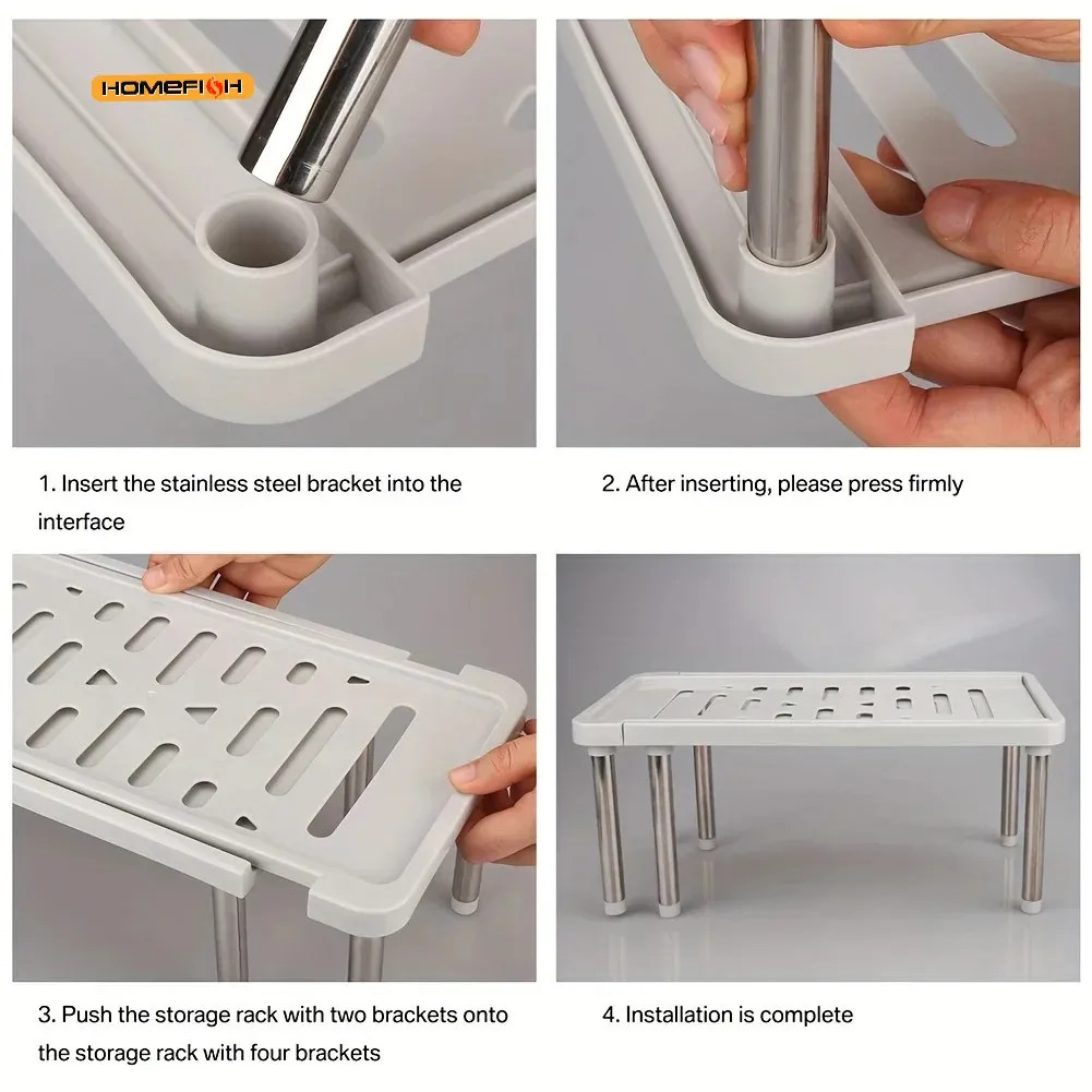 Extendable Multi-Purpose Seasoning Bottle Storage Rack Shelf