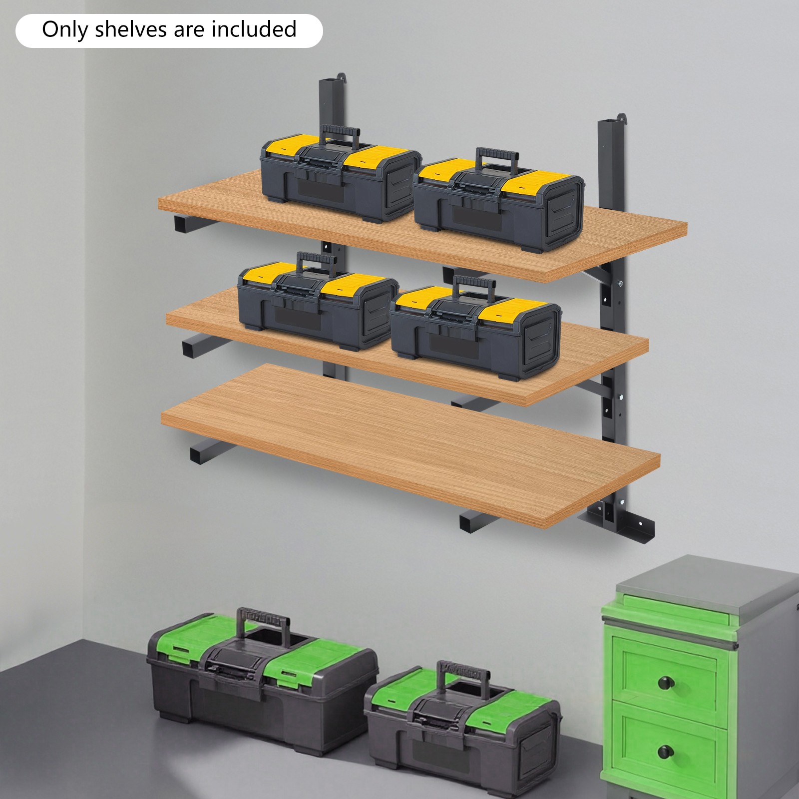 2Pcs Shipping Container Shelf Brackets 3 Tiers Cargo Containing Shelving Shelf