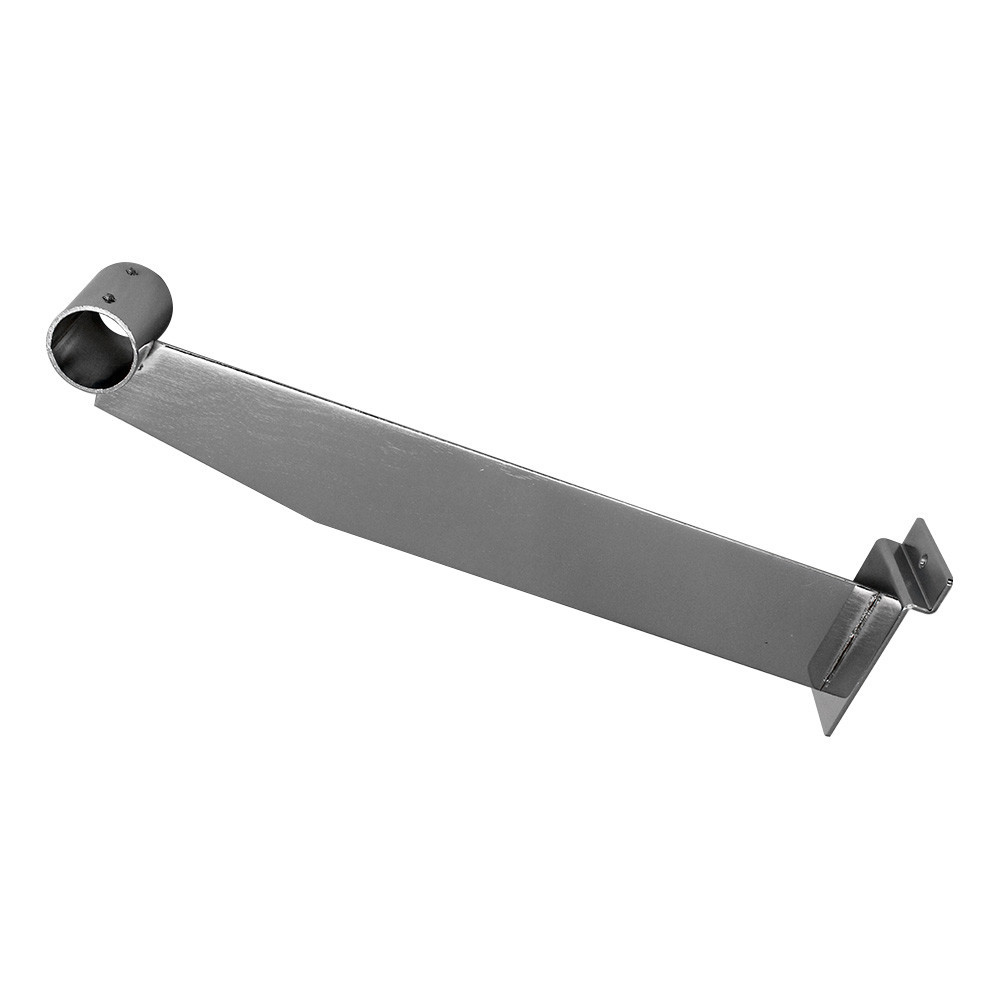 1-1/16″ Round Tube Hangrail Bracket Chrome 12″ For Slatwall Retail Display