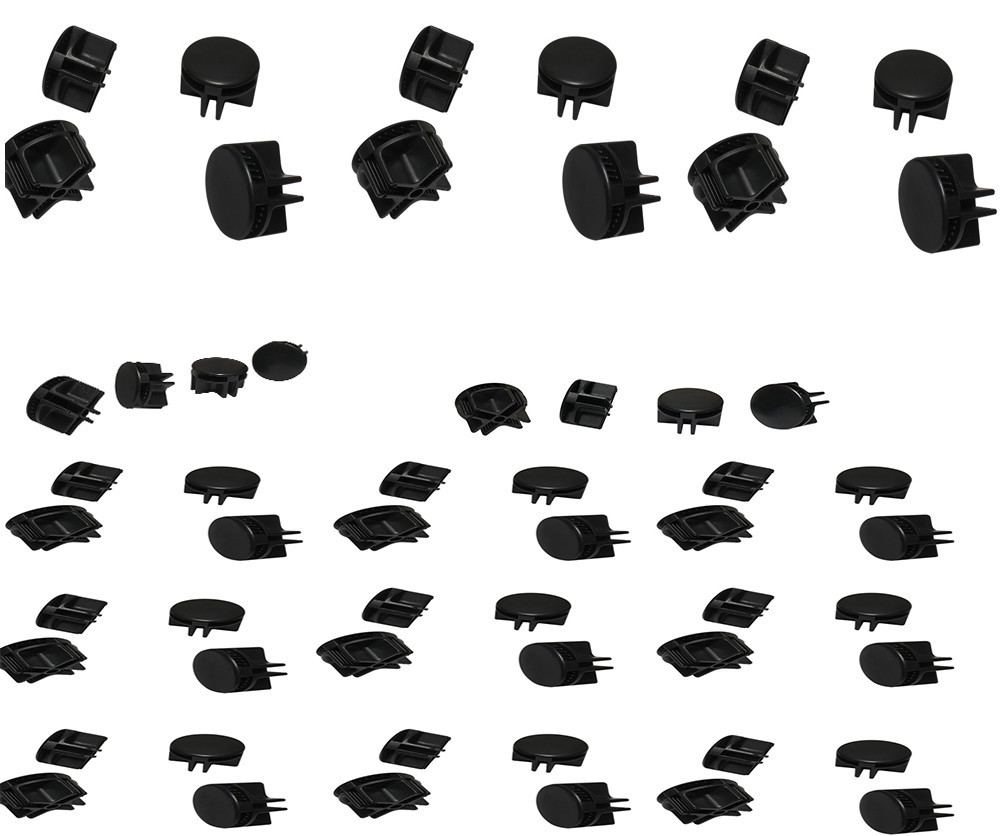 Set Of 100 Pieces Black Plastic Wire Grid Connectors Clipping Clamp Retail Store