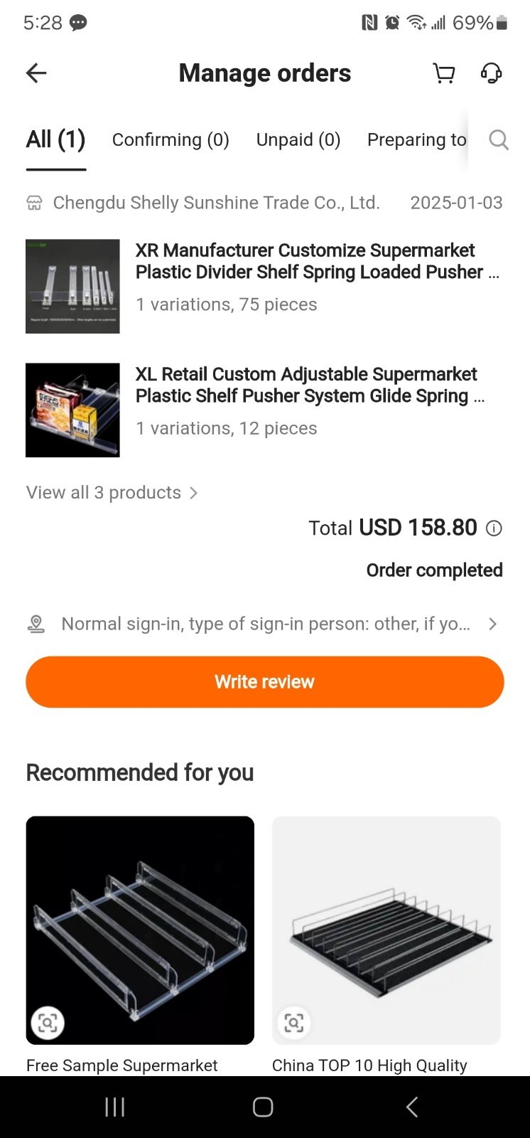 Store Merchandise Shelf Pushers