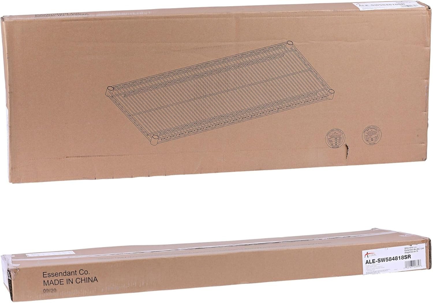 ALE Industrial Wire Shelving Extra Wire Shelves 48w x 18d Silver Case of 2
