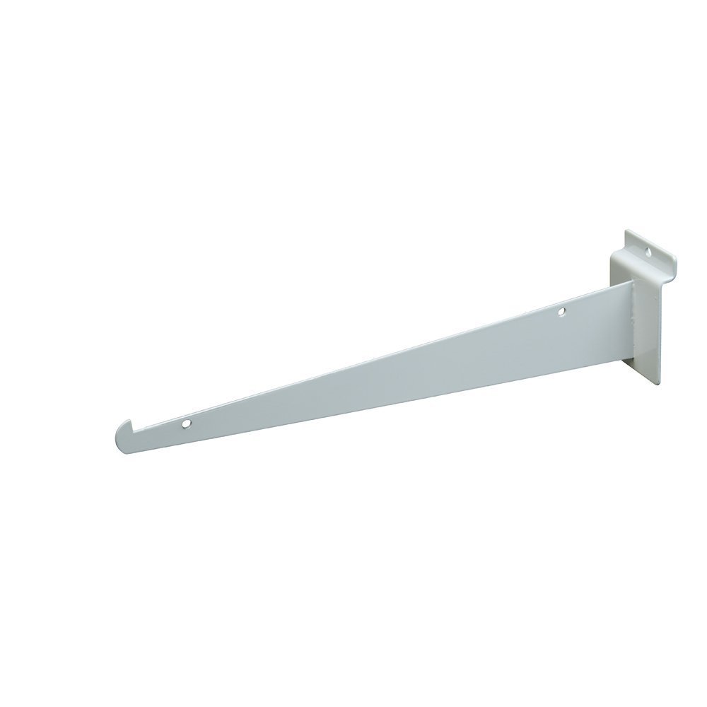 New 12″ Slatwall Knife Shelf Brackets With Lip – White 10 pcs