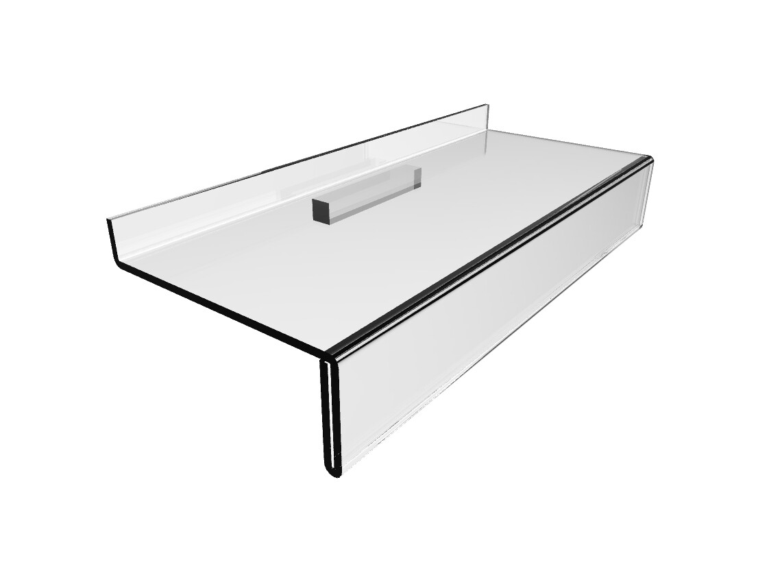 Clear Slatwall Shoe Shelf Plexiglass Lucite Shoe Display Slatwall Shelf Holder