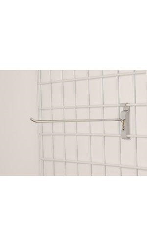 12″ Wire Slat Grid Hooks Pegs Gridwall 100 Chrome 6mm Tubing 3″ On Center Retail
