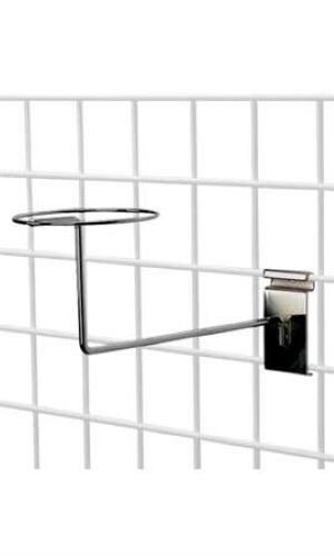 Set of 24 Hat Racks Wire Grid Wall Cap Slat Panels Chrome Display Hook Retail