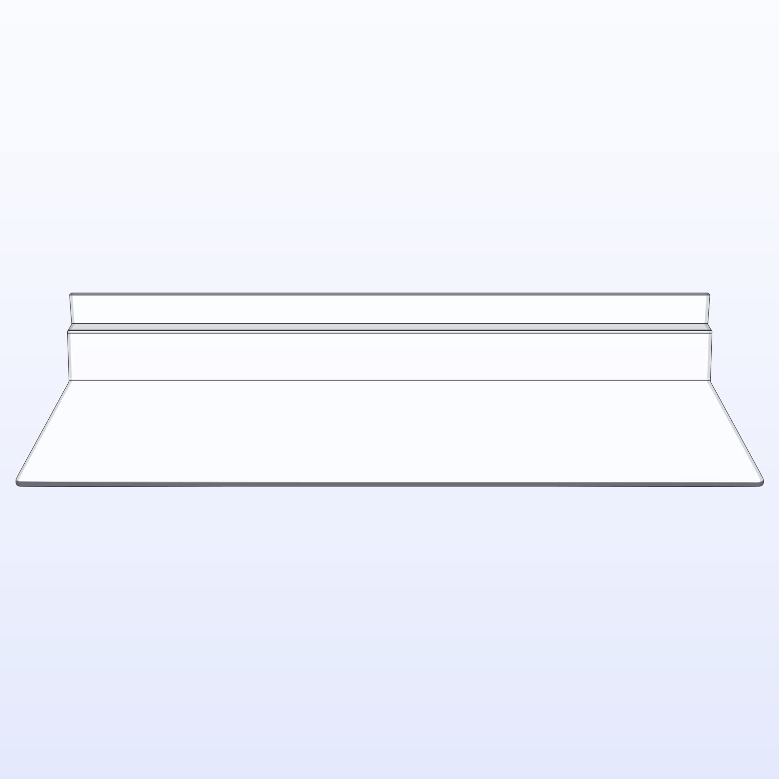 Clear Slatwall Shelves Display Shelf Accessories Pack Ten