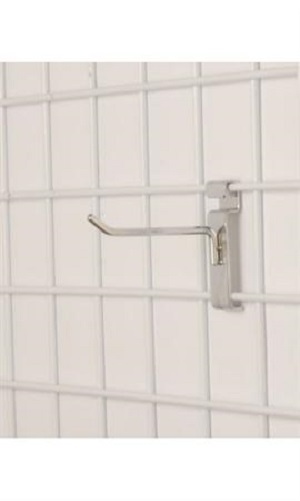 4″ Wire Grid Hooks Peg Gridwall 100 Chrome 6mm Tubing Retail Display 3″ OC