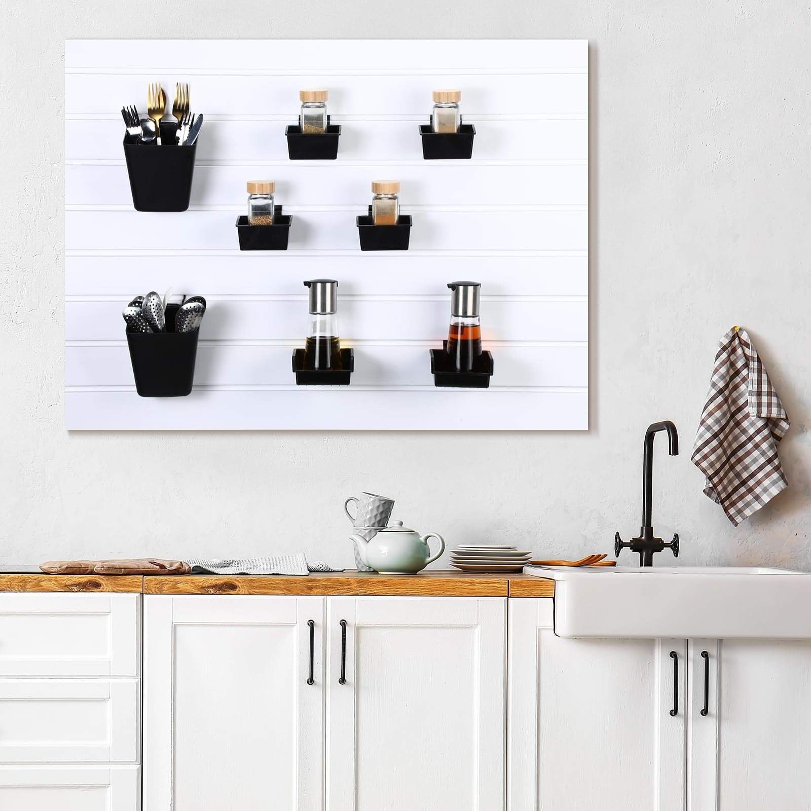 Uiifan 36 Pieces Slatwall Bins Set, Plastic Multi Size Style Slatwall Bins with