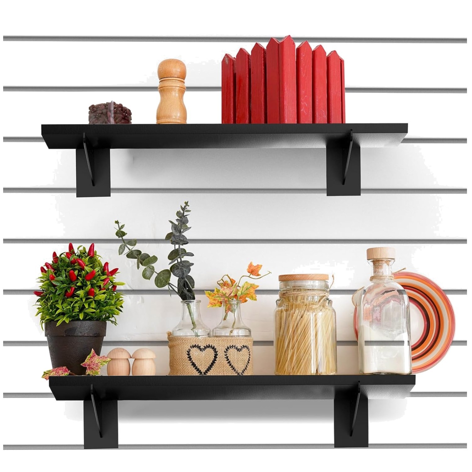 Sleek Black Slatwall Organizer Set – Garage Storage Solution