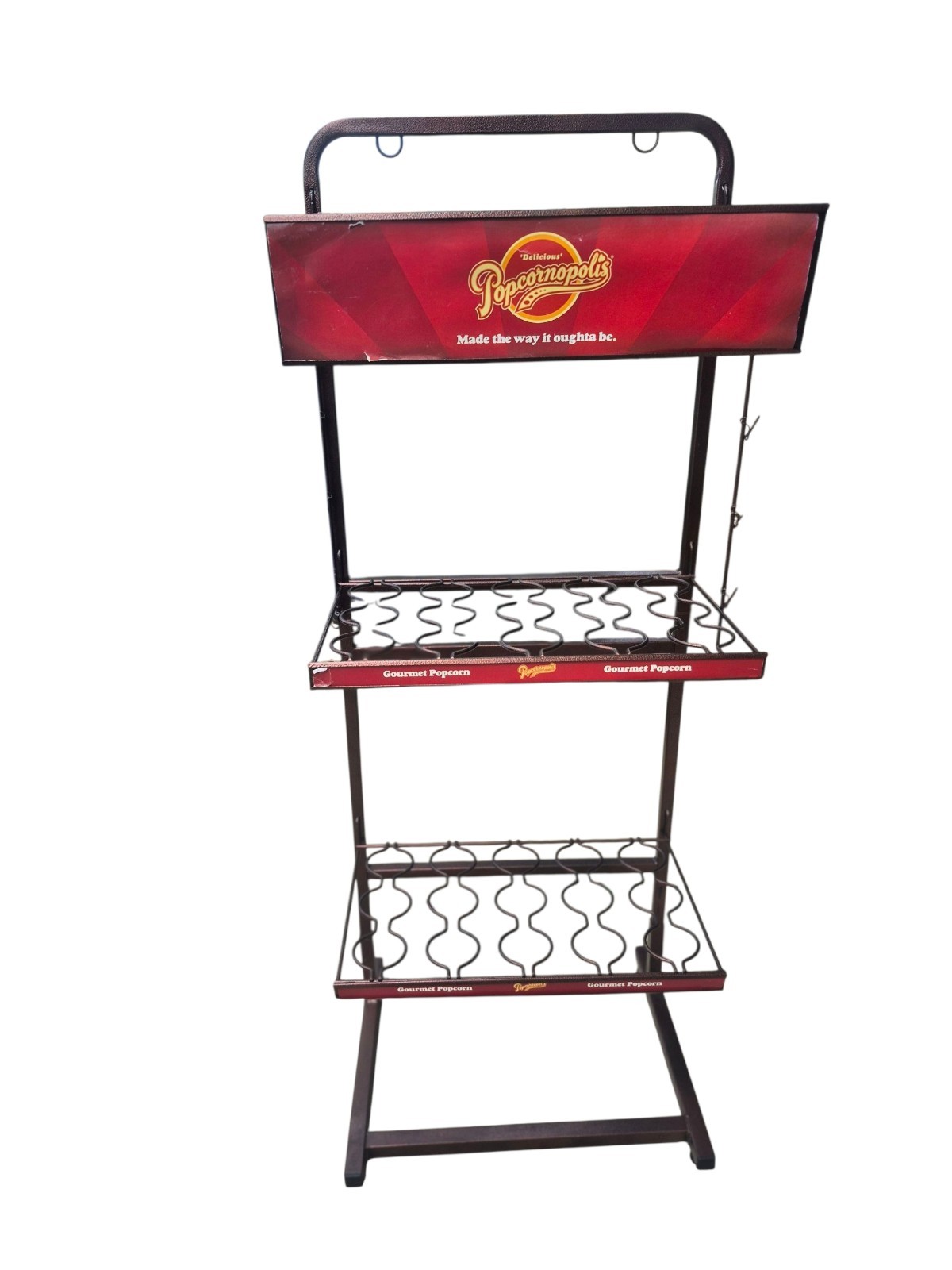 Retail display shelving rack 3 Tiers Portable Metal Wire