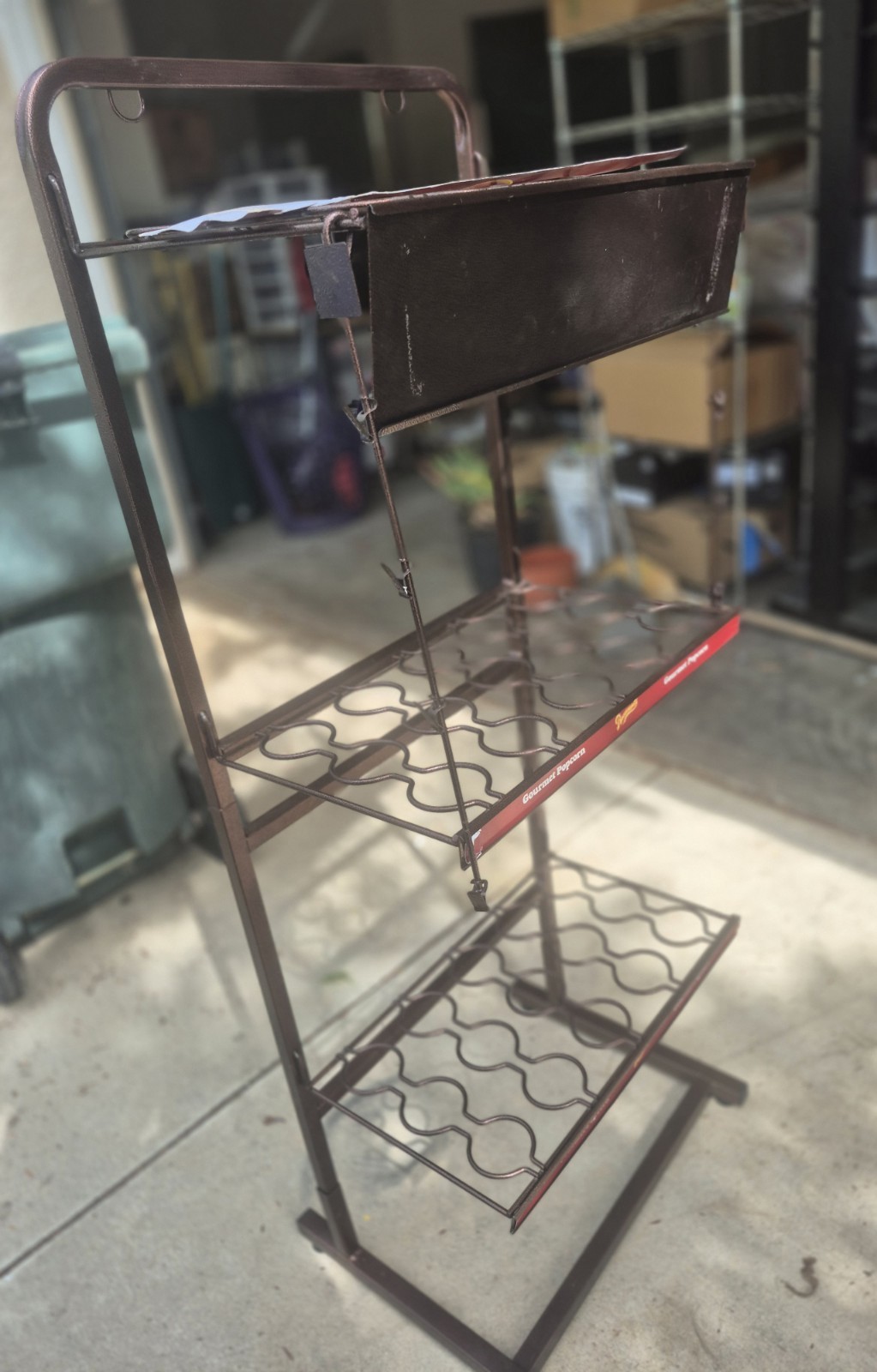 Retail display shelving rack 3 Tiers Portable Metal Wire