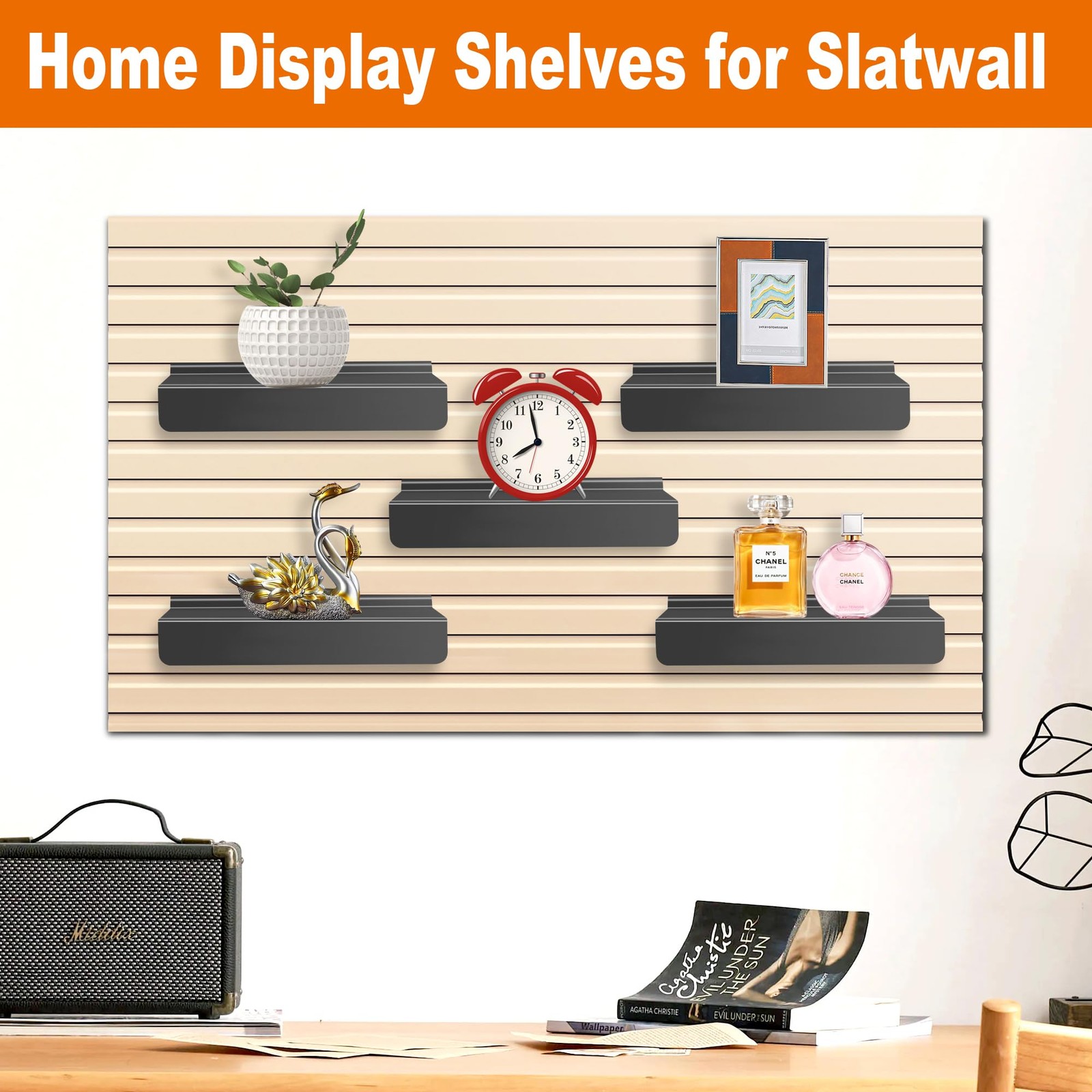 Slatwall Shelves, Slatwall Panel Accessories, Floating Slat Wall Shelf Shelve…