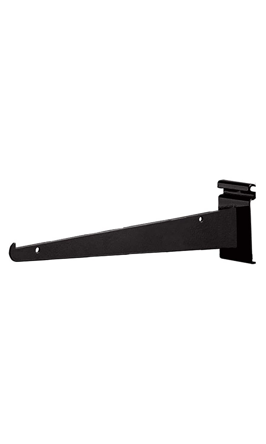 Lot of 10 12″ Wire Grid Slat Brackets Shelf Bracket Gridwall Black 3″ On Center