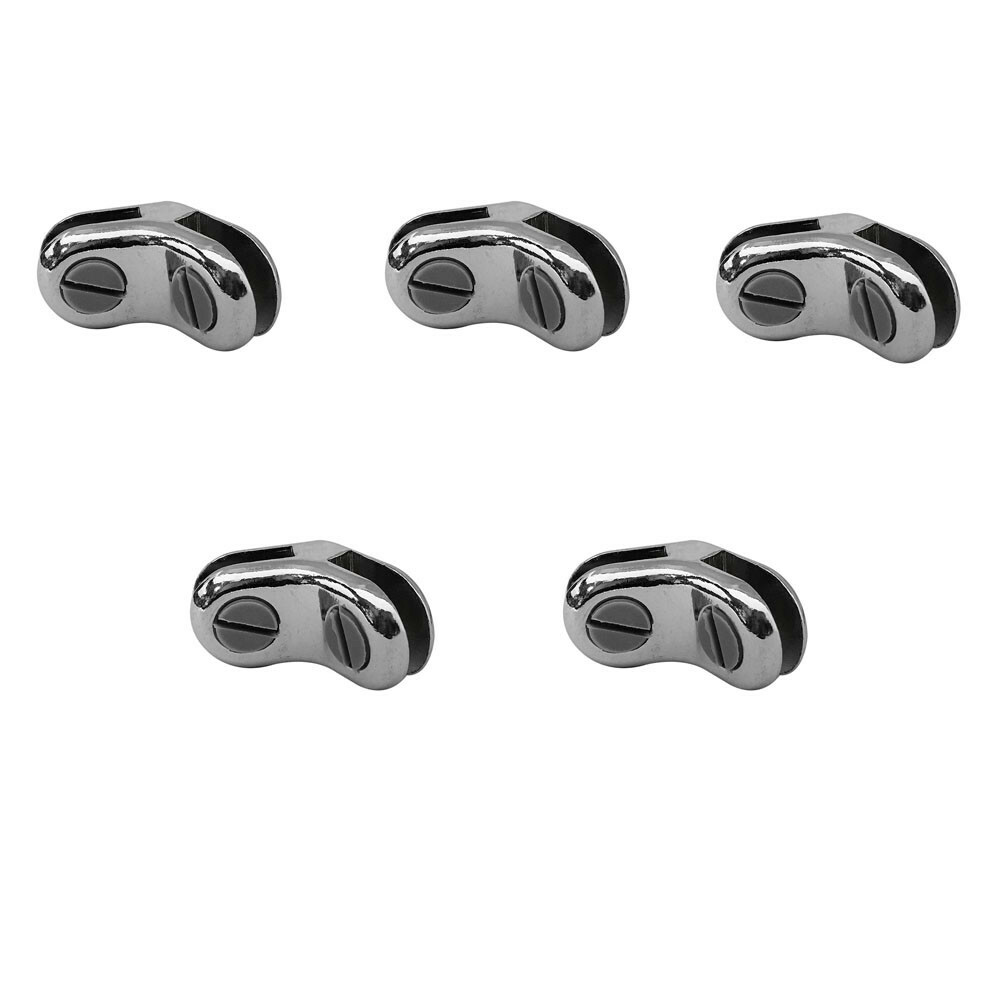 20PC Chrome Metal 120Degree 2Way Glass Connector Clips 3/16″Tempered Glass Shelf